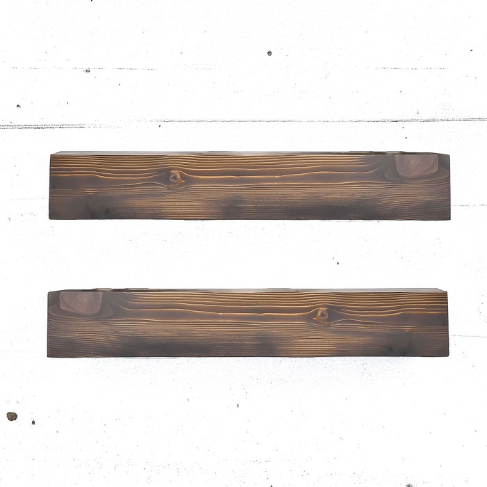 Hanah Home Raf273 Estantería de Pared de Madera Maciza (2 piezas)